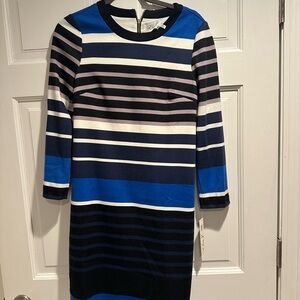 Eliza J Multicolor Striped Long Sleeve Dress